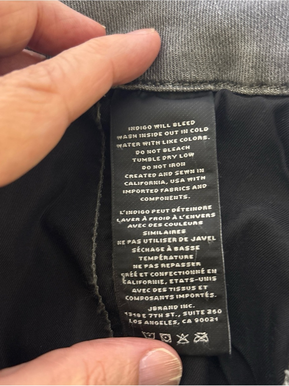J Brand High-Rise Button-Front Charcoal Jeans - Picture 9 of 12